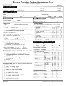 UNOS registration form