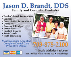 Jason Brandt Family and Cosmetic Dentistry print ad