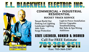 E.L. Blackwell Electric Inc. print ad