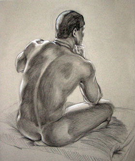 Life drawing titled Meditation