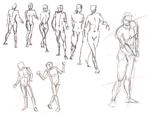 Quick sketch, walk sequence and blocking